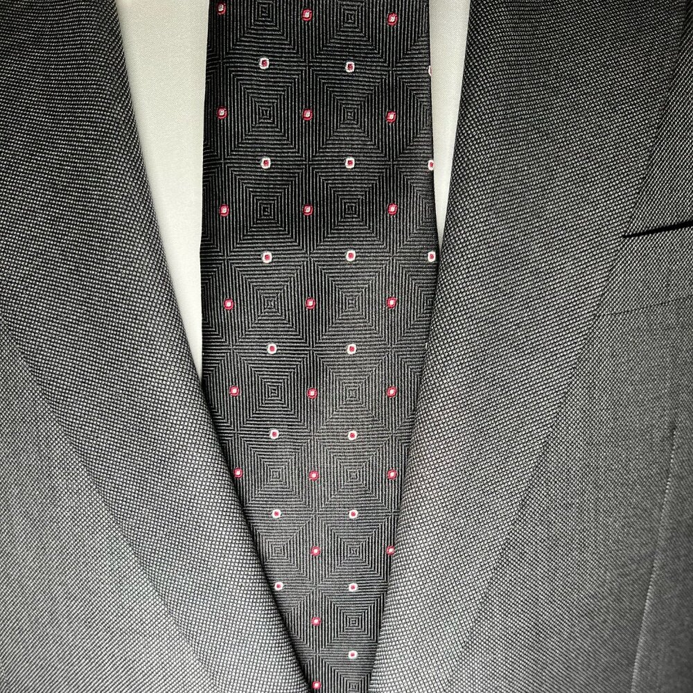 COOLEST BLACK TIE EVER! Brooks Brother Silk tie.